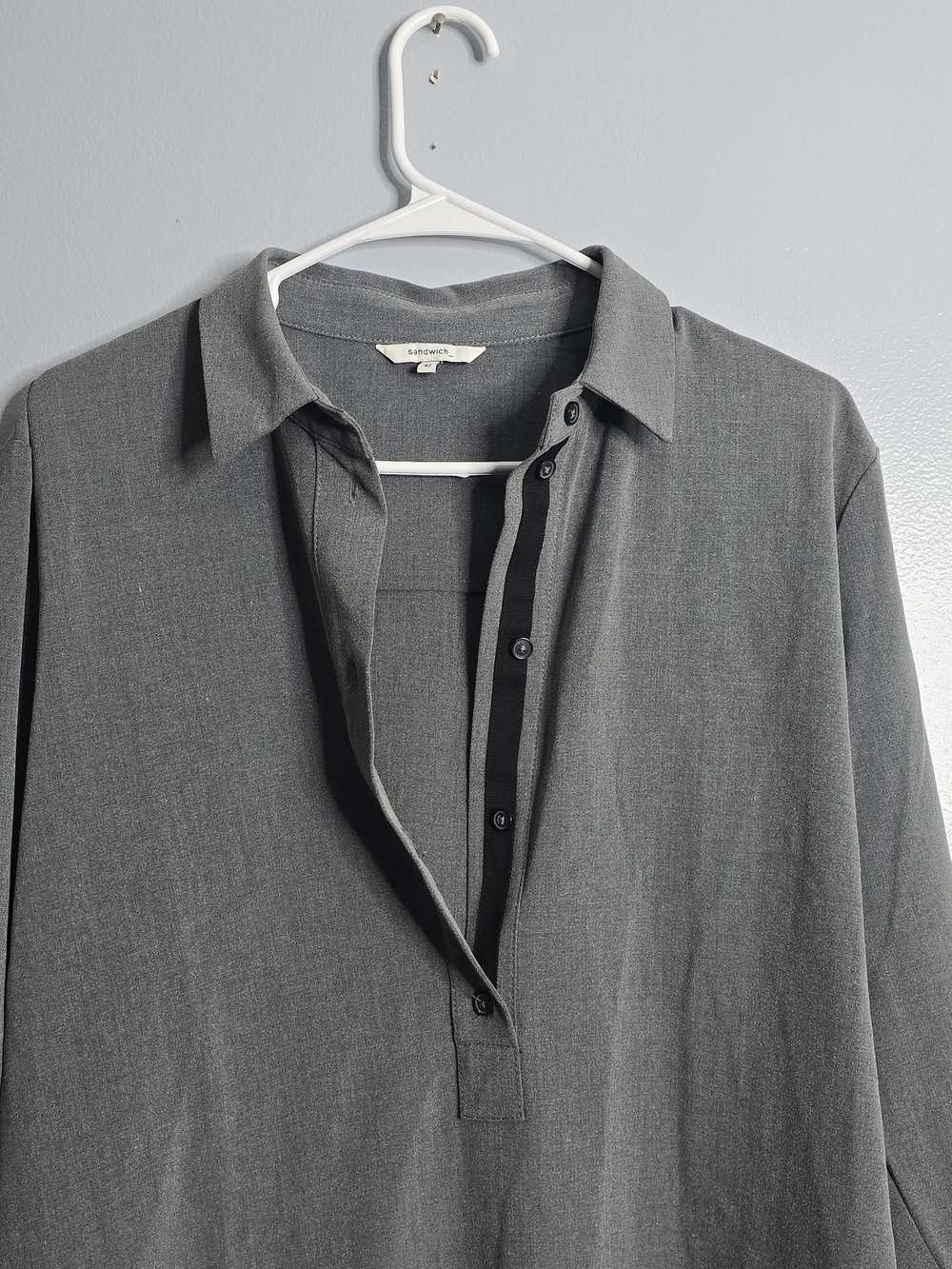 Sandwich Gray Popover Shirt Dress - Picture 4 of 8